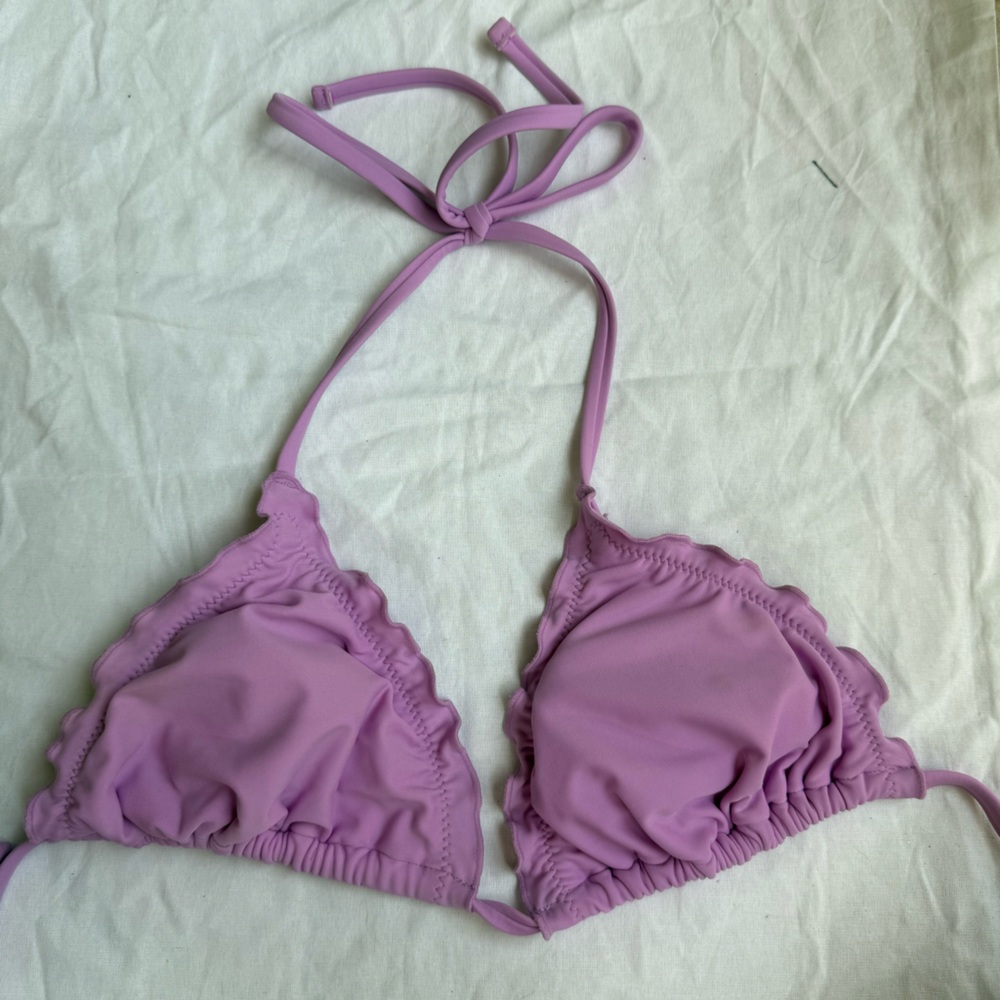 Lavender Triangle Bikini Top